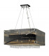 Apollo 8 Light Chandelier Dark Bronze Polished Chrome Glass