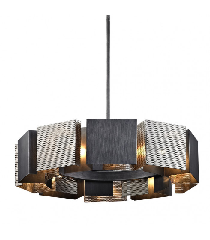 Impression 10 Light Pendant Black