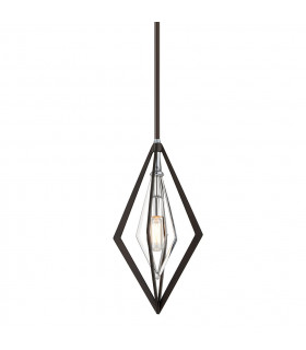 Javelin 1 Light Mini Pendant Bronze With Polished Stainless