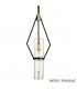 Raef 1 Light Mini Pendant Textured Bronze Brushed Brass Glass