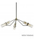 Raef 3 Light Chandelier Textured Bronze Brushed Brass Glass
