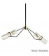 Raef 2 Light Linear Textured Bronze Brushed Brass Glass