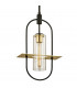 Smyth 1 Light Hanger Dark Bronze And Brushed Brass Glass IP44