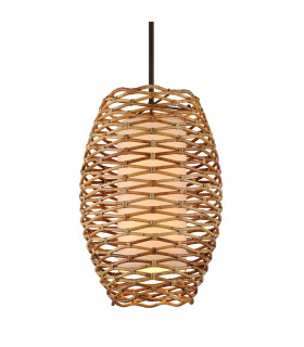 Balboa 8 Light Pendant Natural Rattan