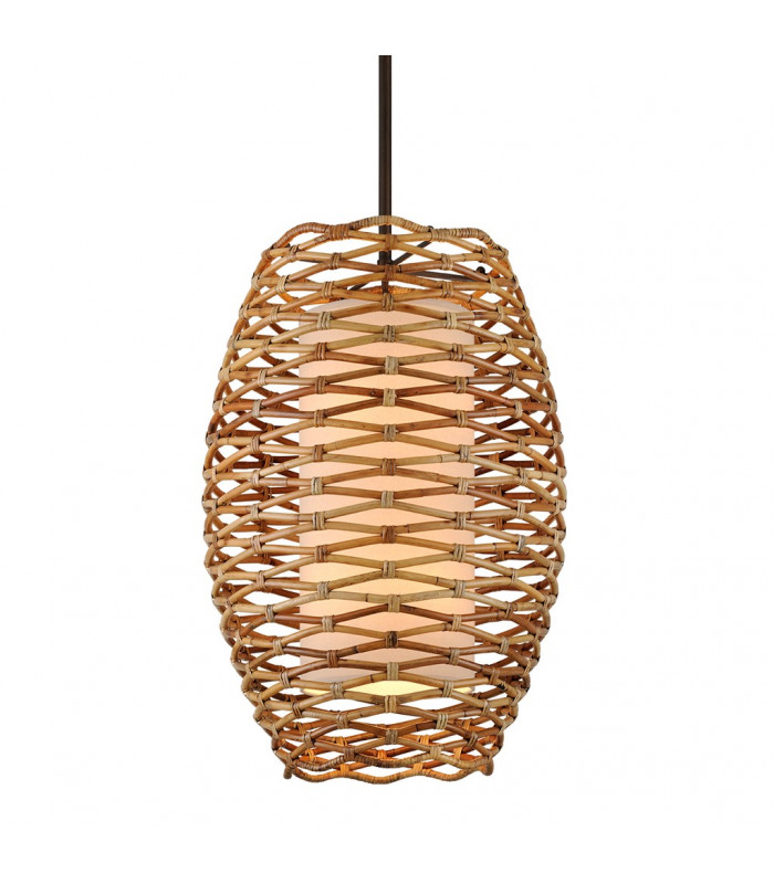 Balboa 8 Light Pendant Natural Rattan