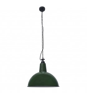 1 Light Dome Ceiling Pendant Green, E27 - 1