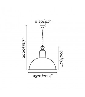 1 Light Dome Ceiling Pendant Green, E27 - 2