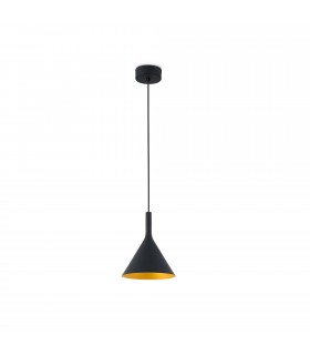 LED Small Dome Ceiling Pendant Light Black, Gold - 1
