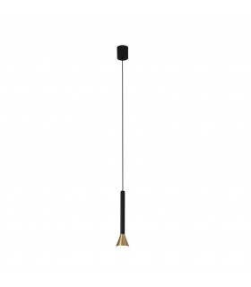 LED Ceiling Pendant Light Black, Satin gold - 1
