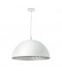 3 Light Dome Ceiling Pendant Silver, White, E27 - 1