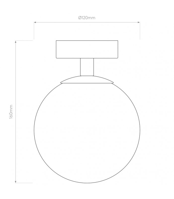 Denver Bathroom Globe Ceiling Light IP44-4