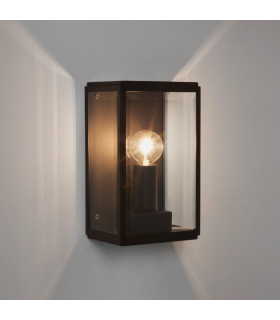 Homefield Outdoor Small Wall Lantern Textured Black IP44 E14-1