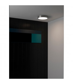 Mallon LED Bathroom Flush Ceiling Light Matt Nickel IP44-2