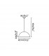 3 Light Dome Ceiling Pendant Black, Gold, E27 - 3