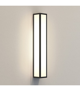 Salerno Bathroom Flush Wall Light Textured Black IP44 LED E14