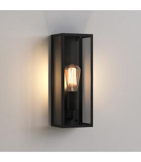 Messina Outdoor Wall Lantern Textured Black IP44 E27-1