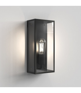 Messina Outdoor LED Wall Lantern Textured Black IP44 E27-1