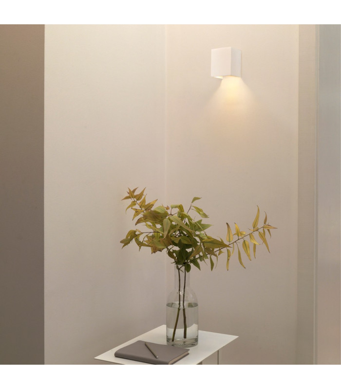 Parma 100 3000K LED 1 Light Indoor Up Down Wall Light Plaster-4