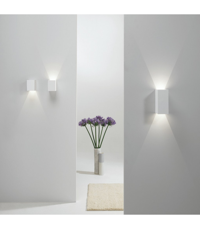 Parma 100 3000K LED 1 Light Indoor Up Down Wall Light Plaster-5