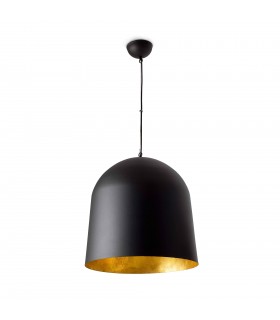 3 Light Dome Ceiling Pendant Black, Gold, E27 - 1