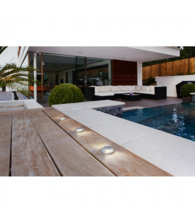 Beam Two LED 1 Light Outdoor Wall Light Painted Silver IP67-2