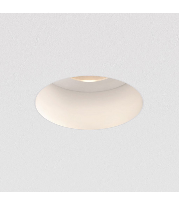 Trimless Round Adjustable Downlight Matt White GU10-1
