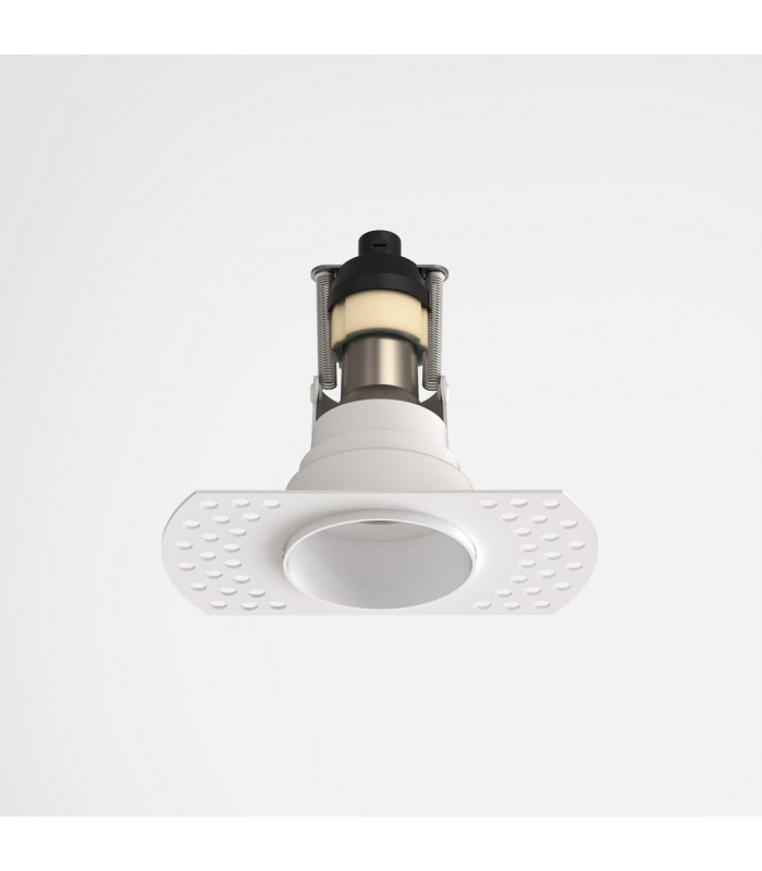 Trimless Round Adjustable Downlight Matt White GU10-2