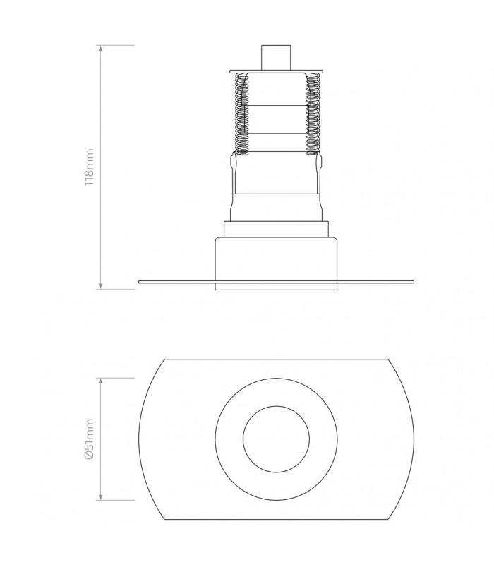 Trimless Round Adjustable Downlight Matt White GU10-5