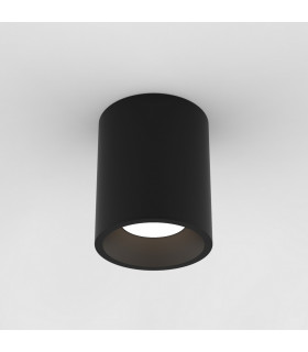 Kos Outdoor Round Surface Mounted LED Downlight Textured Black IP65