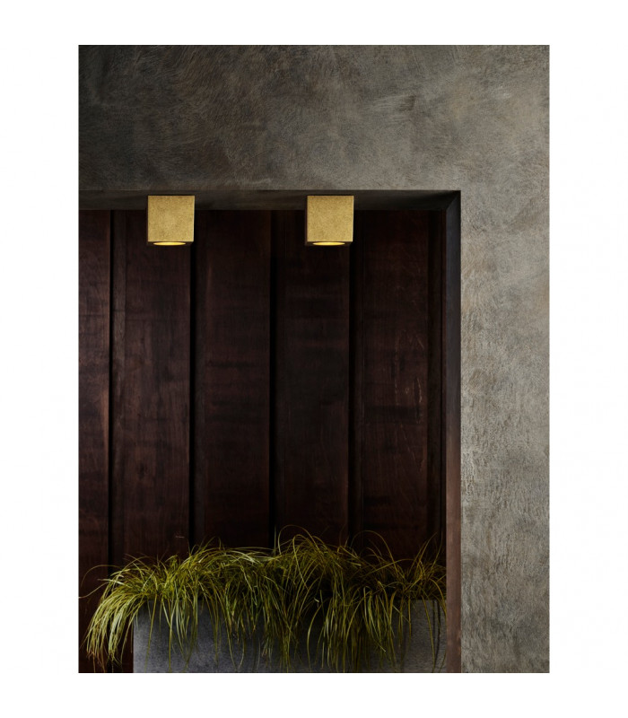 Kos Coastal Outdoor Square Surface Mounted Downlight Solid Brass IP44-3