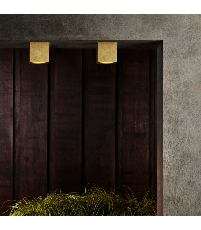 Kos Coastal Outdoor Square Surface Mounted Downlight Solid Brass IP44-4