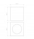 Kos Coastal Outdoor Square Surface Mounted Downlight Solid Brass IP44-5