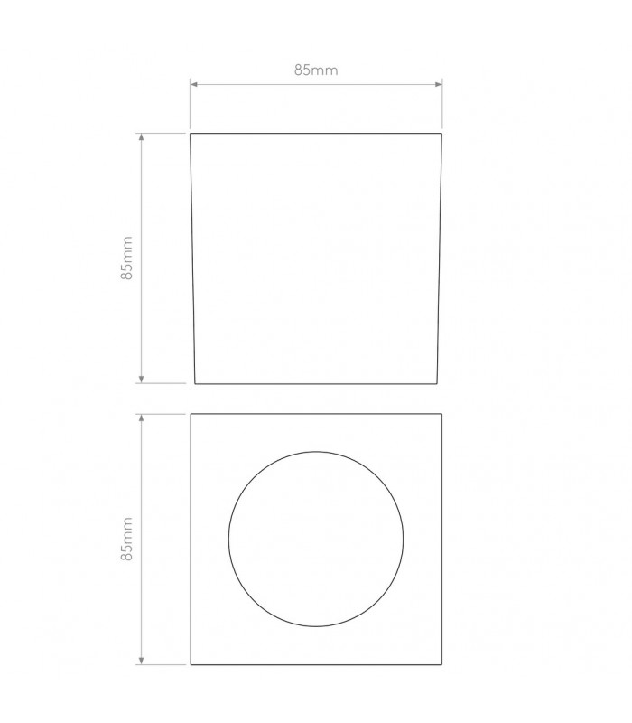 Kos Coastal Outdoor Square Surface Mounted Downlight Solid Brass IP44-5