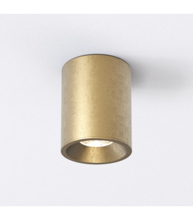 Kos Coastal Outdoor Round LED Surface Mounted Downlight Solid Brass IP44