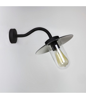 Dafni Outdoor Fisherman Dome Wall Light Textured Black IP44-1