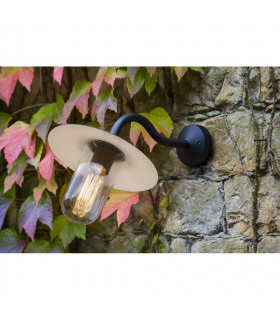 Dafni Outdoor Fisherman Dome Wall Light Textured Black IP44-2