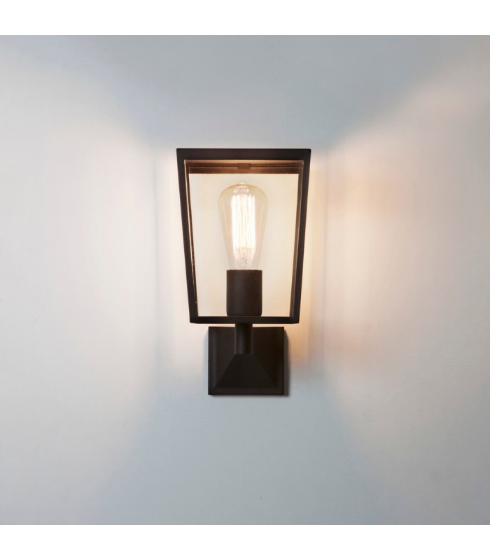Farringdon Outdoor Wall Lantern Textured Black IP44 E27-2