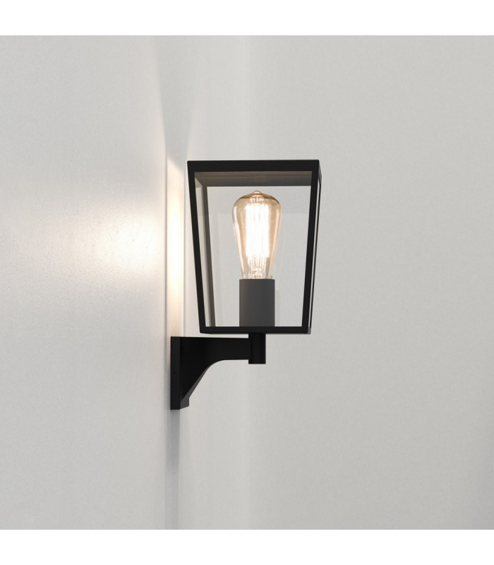 Farringdon Outdoor Wall Lantern Textured Black IP44 E27-3