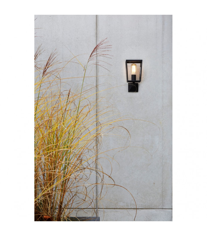 Farringdon Outdoor Wall Lantern Textured Black IP44 E27-4