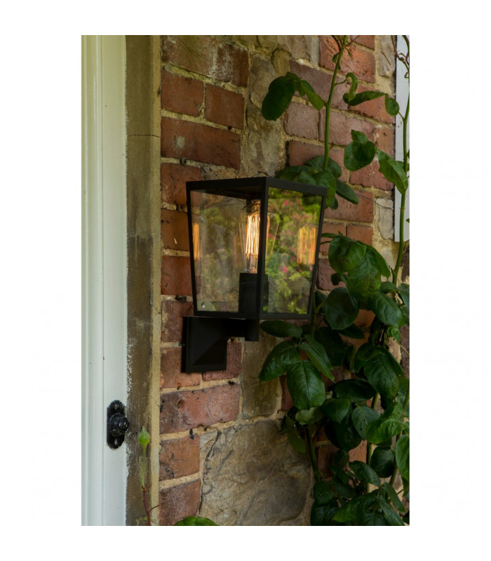Farringdon Outdoor Wall Lantern Textured Black IP44 E27-6