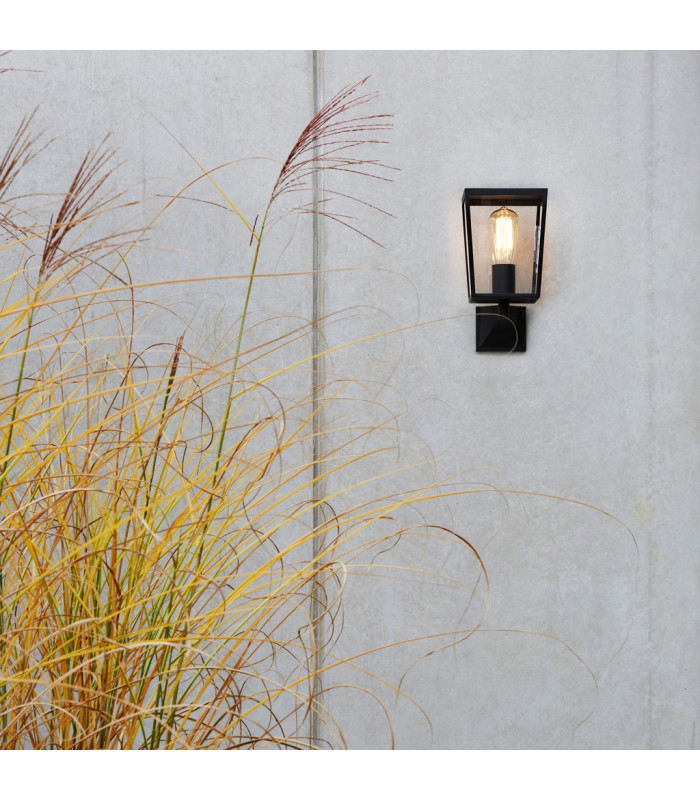 Farringdon Outdoor Wall Lantern Textured Black IP44 E27-7