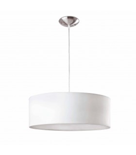 3 Light  Large Round Ceiling Pendant White, E27 - 1