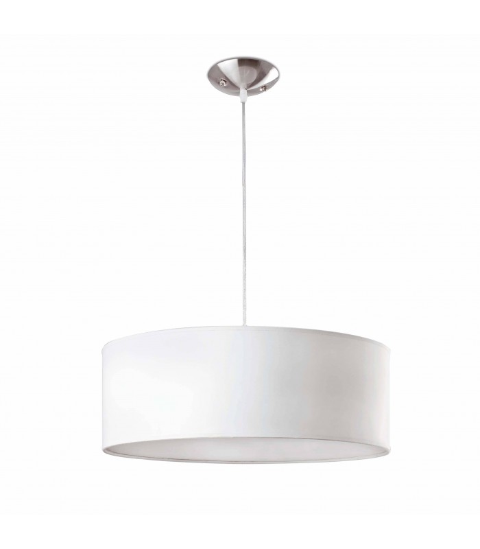 3 Light  Large Round Ceiling Pendant White, E27 - 1