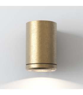 Jura Single Outdoor Coastal Wall Downlight Solid Brass IP44 GU10-2