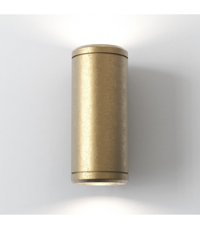 Jura Twin 2 Light Outdoor Up Down Coastal Wall Light Solid Brass IP44 GU10-2