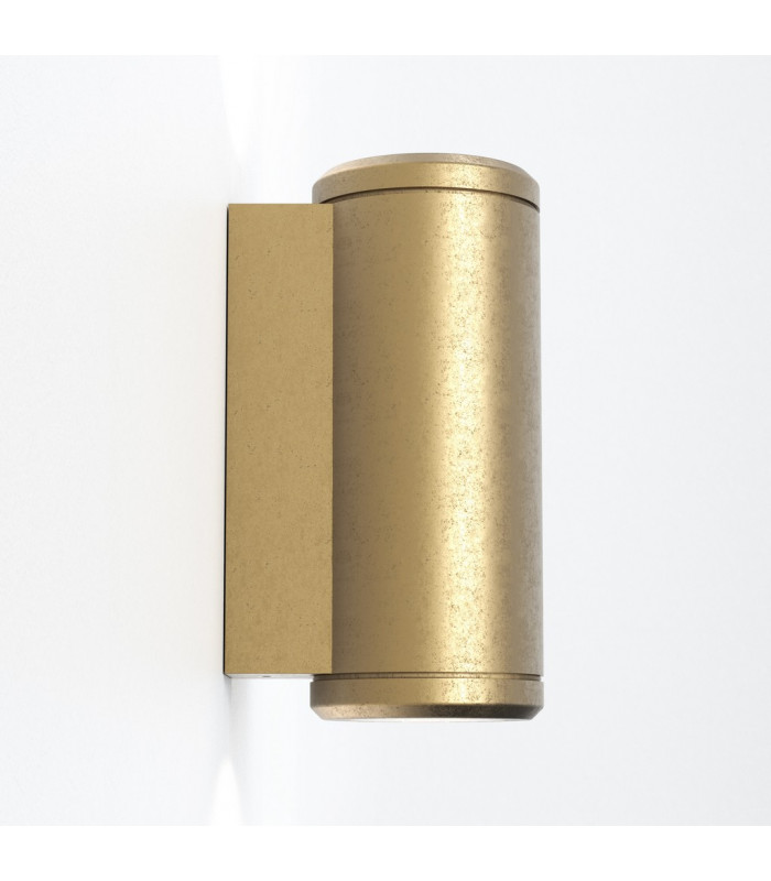 Jura Twin 2 Light Outdoor Up Down Coastal Wall Light Solid Brass IP44 GU10-3