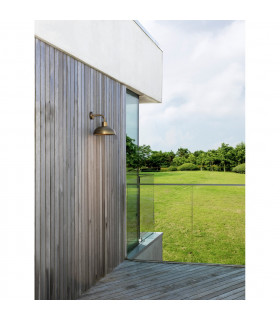 Stornoway Outdoor Coastal Dome Wall Light Solid Brass E27-2