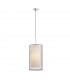 1 Light Ceiling Pendant Satin Nickel with Double Shade, E27 - 1