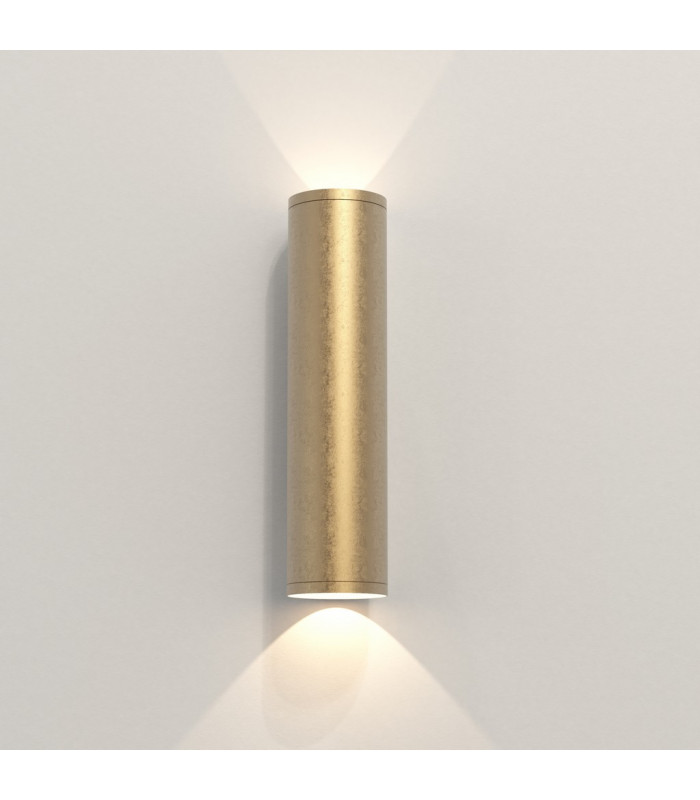 Ava Coastal Outdoor LED Up Down Wall Light Solid Brass IP44 GU10-2