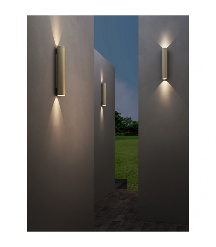 Ava 400 Coastal 2 Light Wall Lamp Coastal Solid Brass IP44 GU10-4